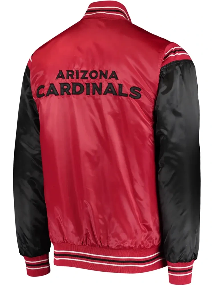 Arizona Cardinals Starter Cardinal Enforcer Satin Varsity Full-Snap Varsity Jacket