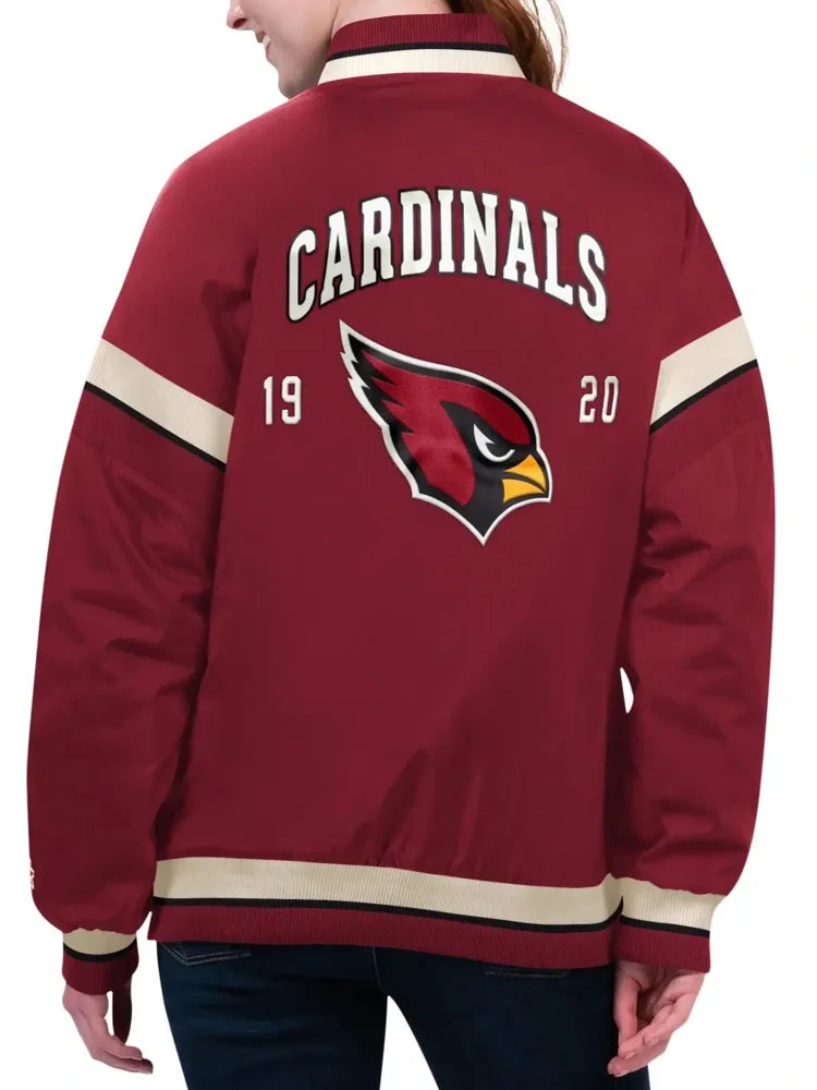 Arizona Cardinals Starter Cardinal Tournament Full-Snap Satin Varsity Jacket