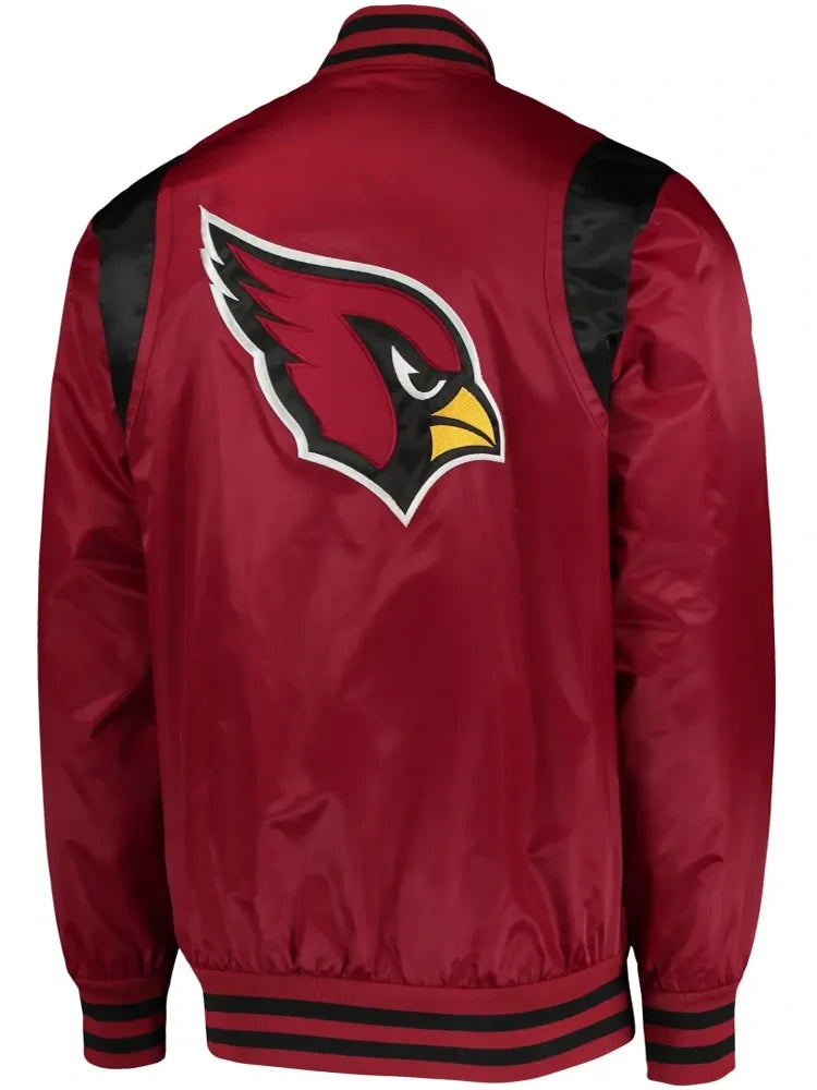 Arizona Cardinals Starter Prime Time Twill Full-Snap Satin Varsity Jacket