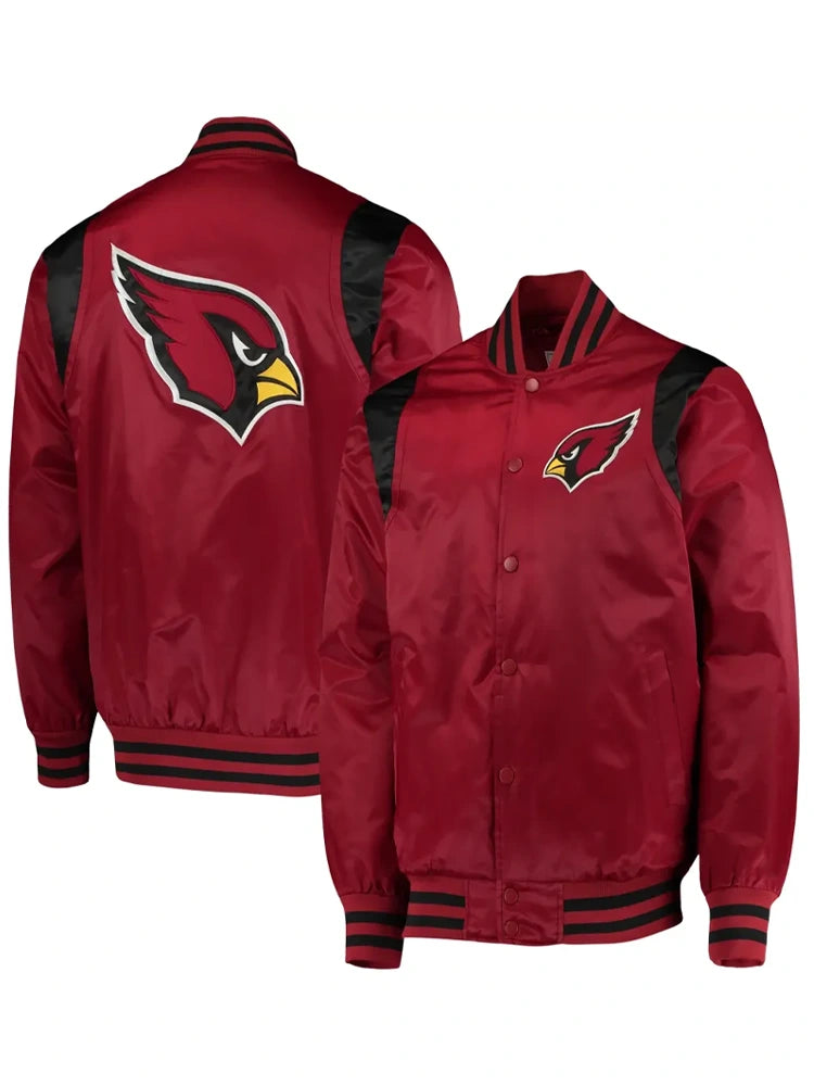 Arizona Cardinals Starter Prime Time Twill Full-Snap Satin Varsity Jacket