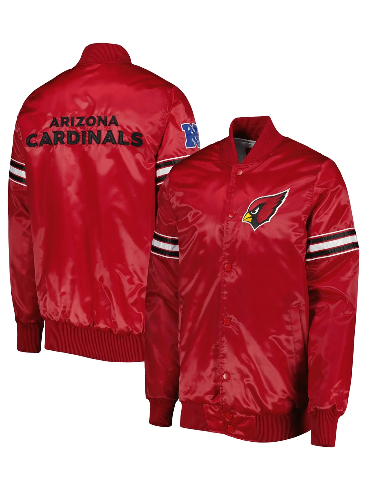 Arizona Cardinals Starter The Pick & Roll Full-Snap Satin Varsity Jacket