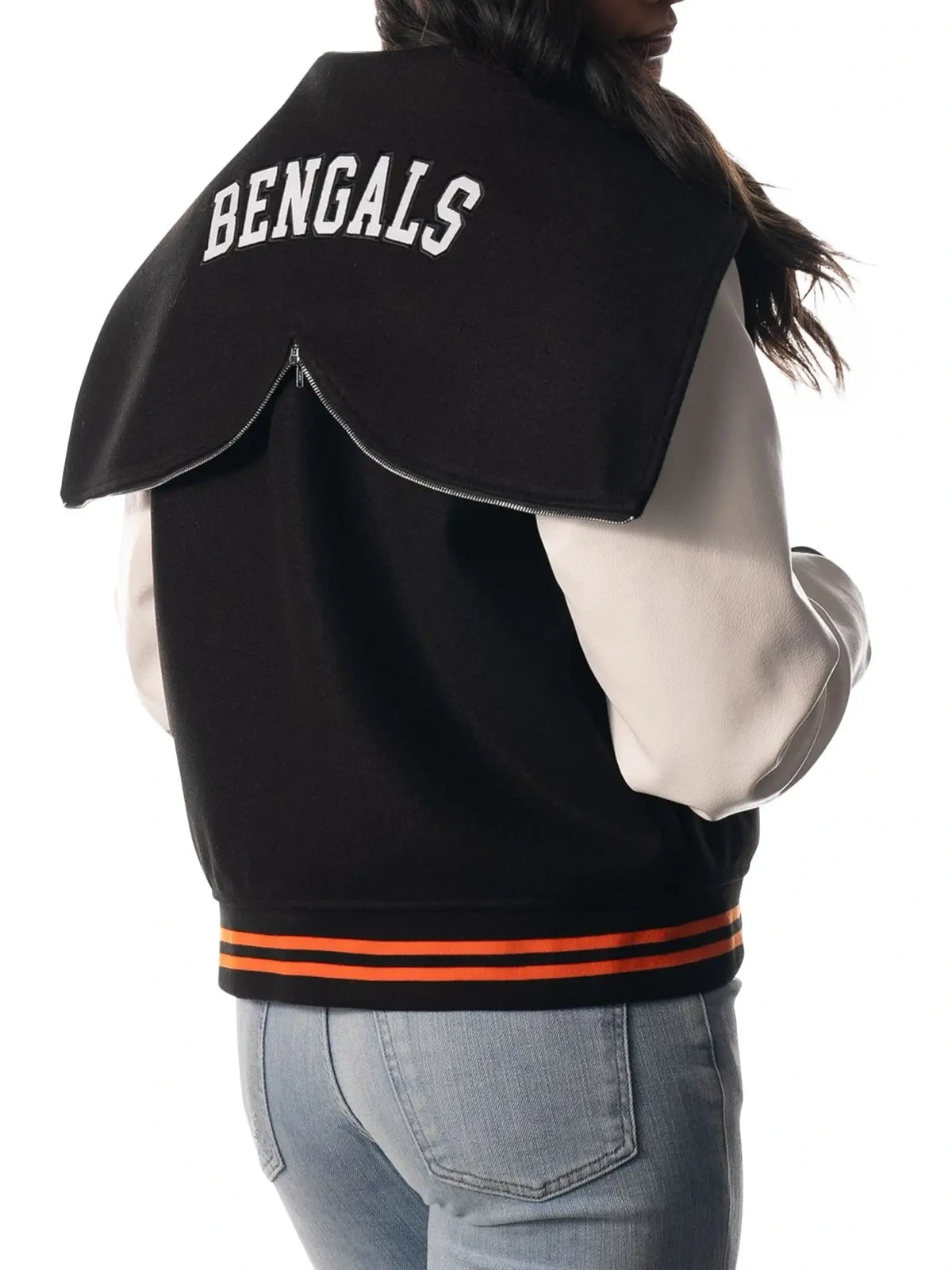 Cincinnati Bengals Sailor Full-Snap Hooded Varsity Jacket