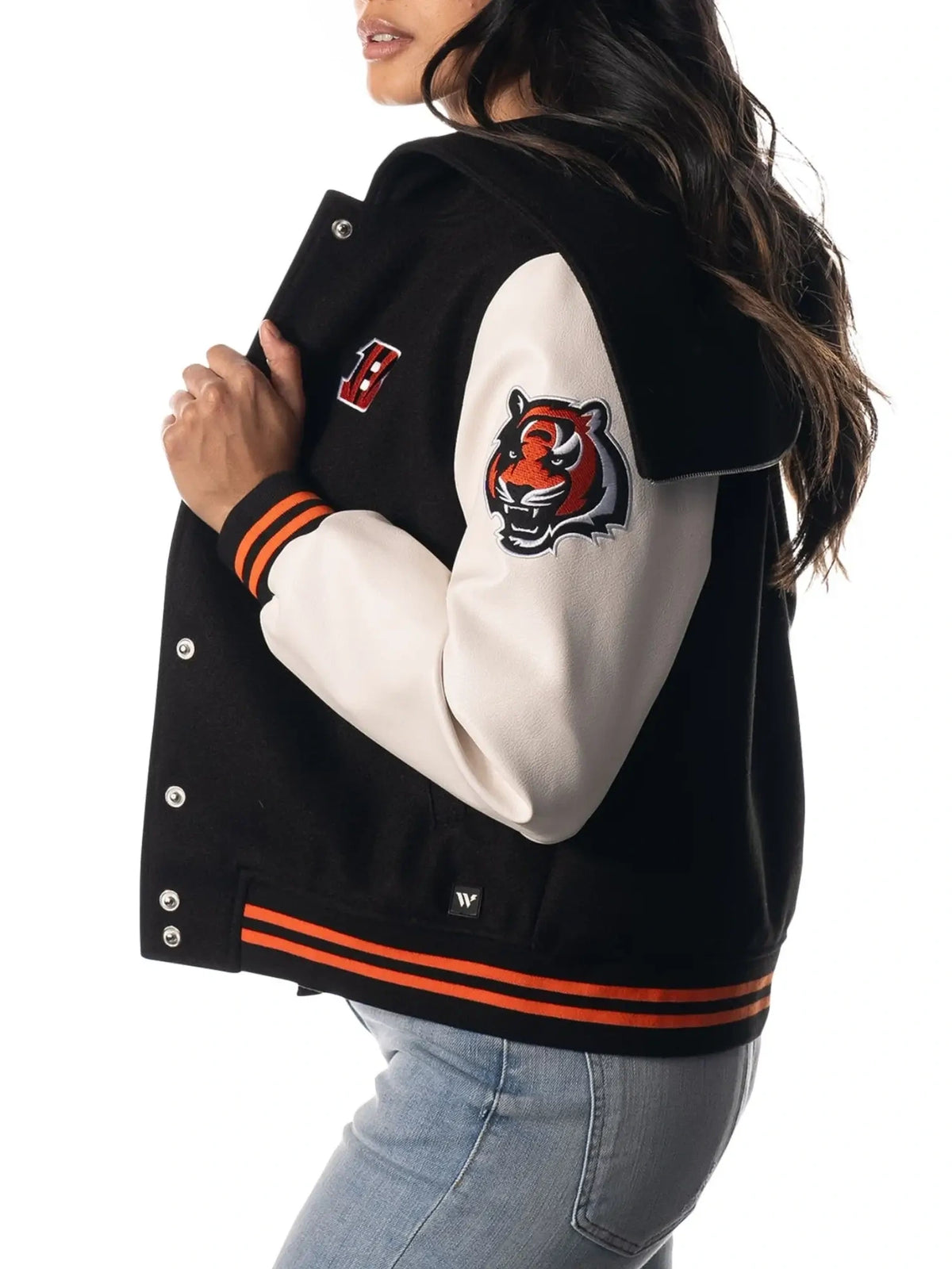 Cincinnati Bengals Sailor Full-Snap Hooded Varsity Jacket