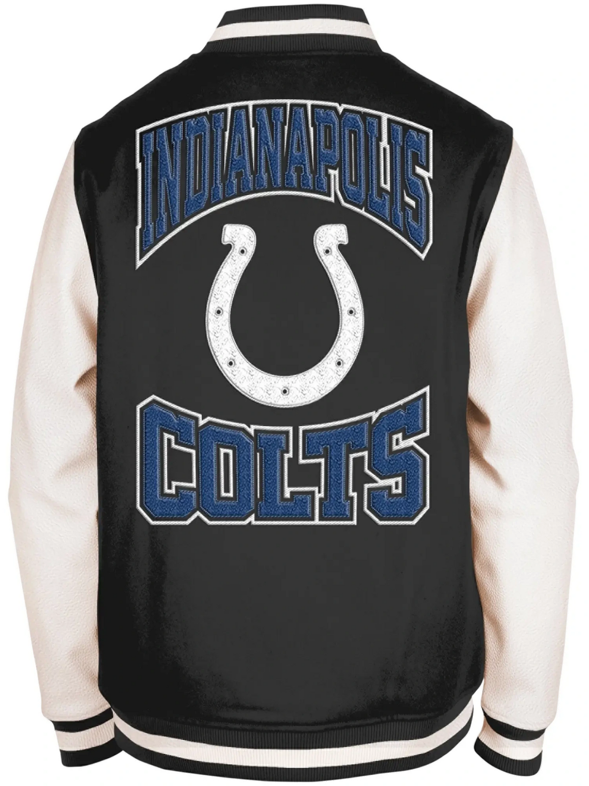 Indianapolis Colts Chenille Wool & Leather Varsity Jacket