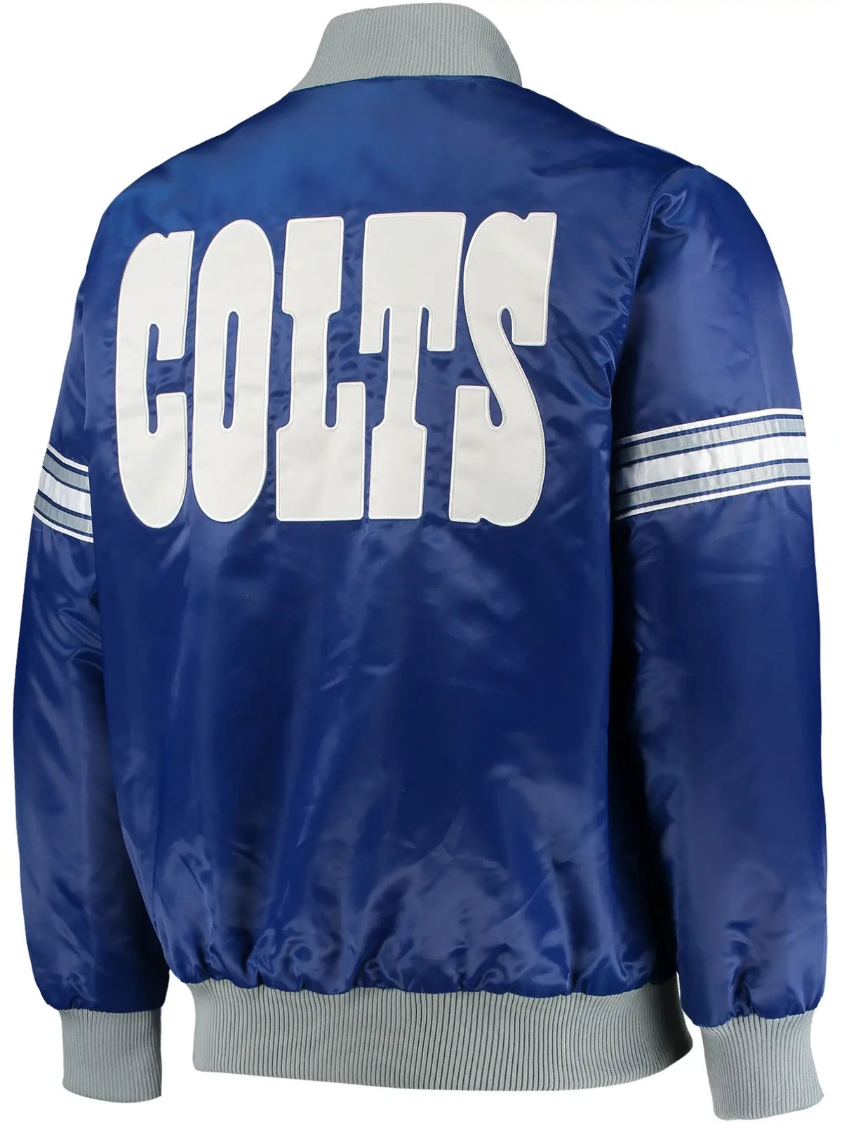 Indianapolis Colts Classic Rib Satin Varsity Jacket