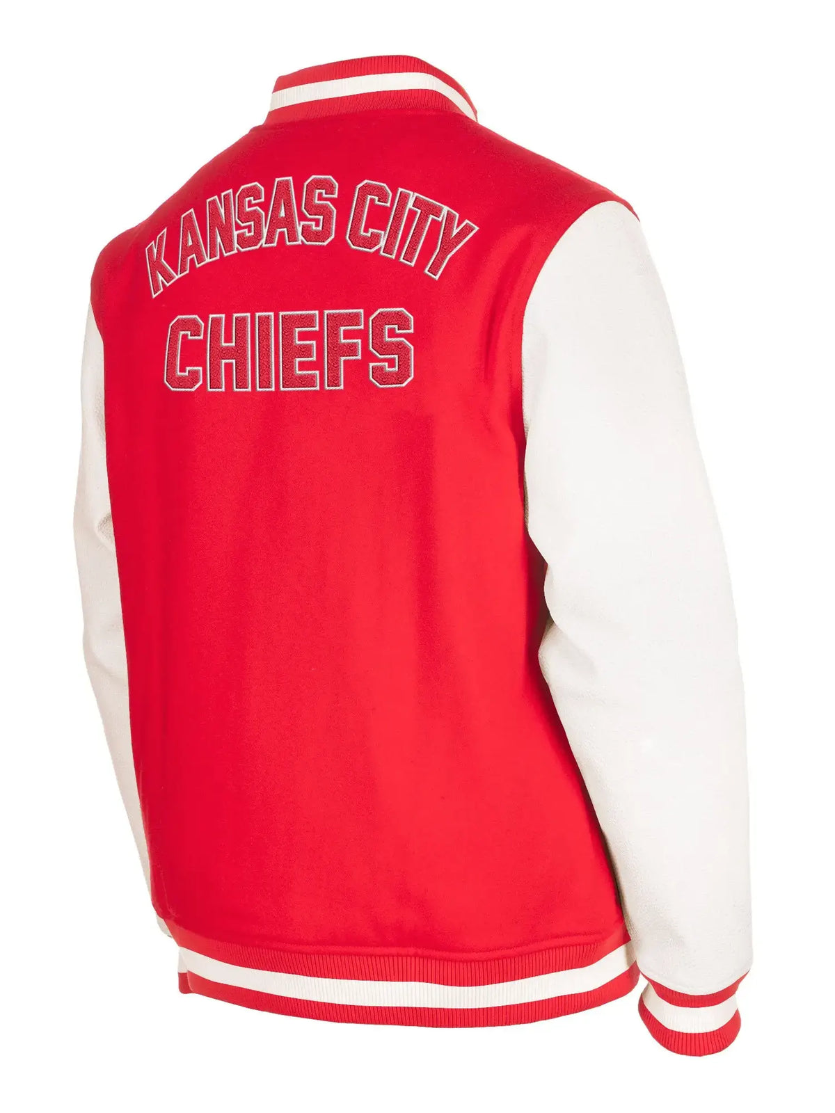 Kansas City Chiefs New Era Third Down Full-Snap Red & White Wool & Leather Varsity Jacket