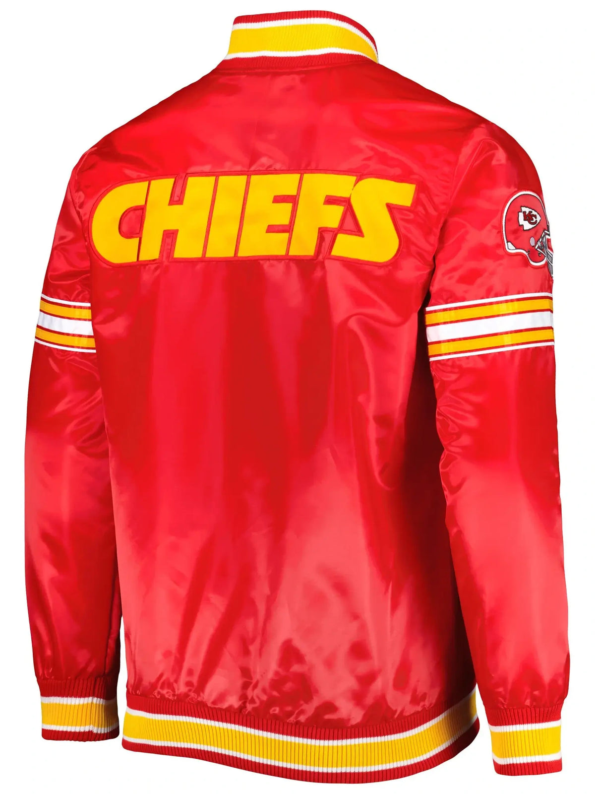 Kansas City Chiefs Starter Midfield Full-Snap Satin Red Varsity Jacket