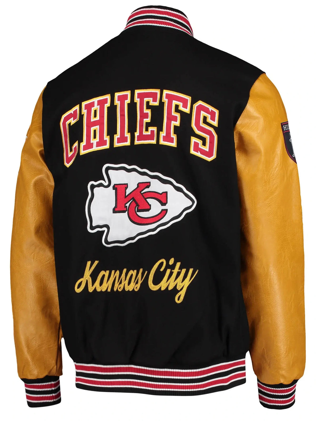 Kansas City Chiefs Heritage Full-Snap Black & Golden Varsity Jacket