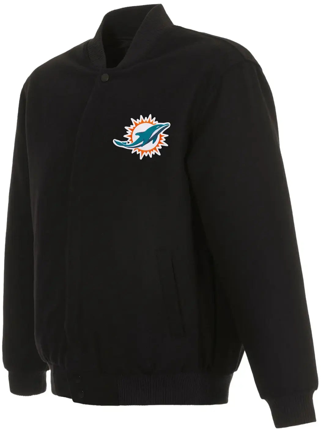 Miami Dolphins Classic Rib Wool Varsity Jacket