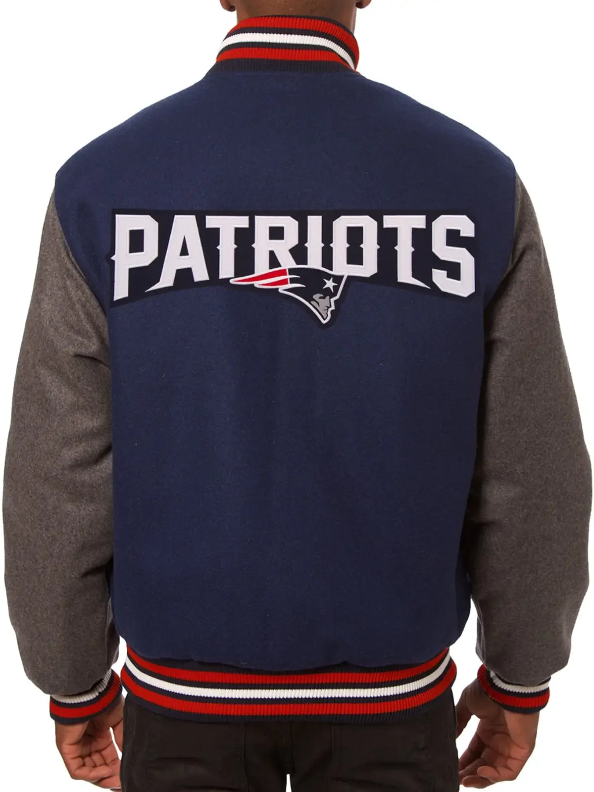 New England Patriots Classic Rib Wool Varsity Jacket