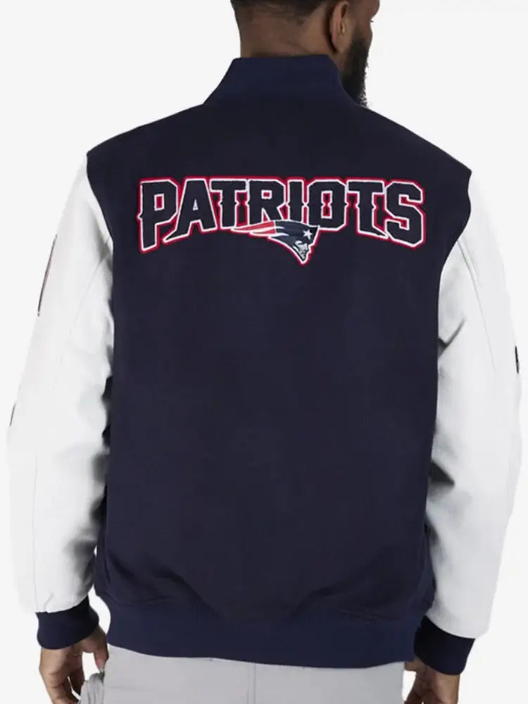 New England Patriots Football Players Wool & Leather Varsity Jacket