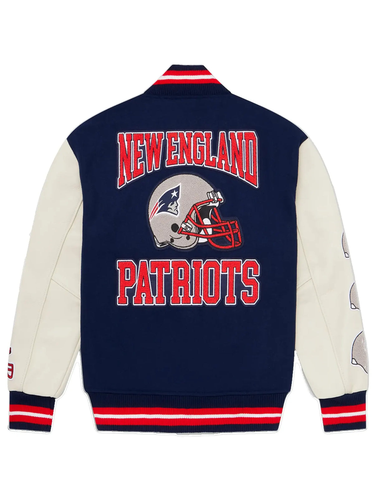 New England Patriots NFL x OVO Wool & Leather Varsity Jacket