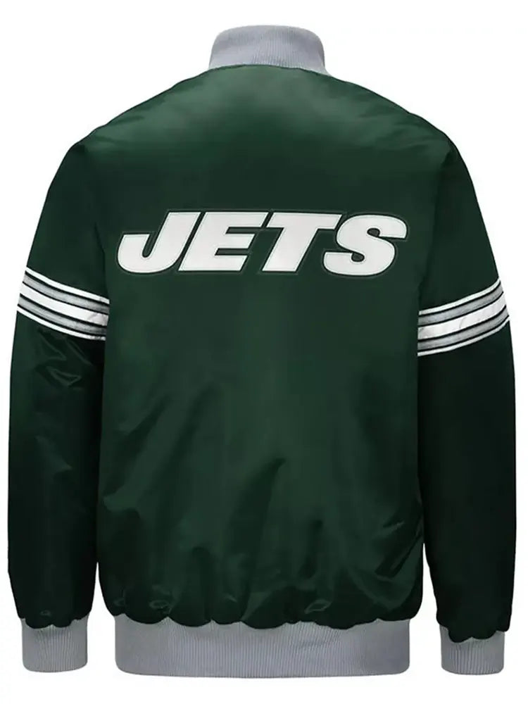 New York Jets Starter Draft Pick Full-Snap Satin Varsity Green Jacket