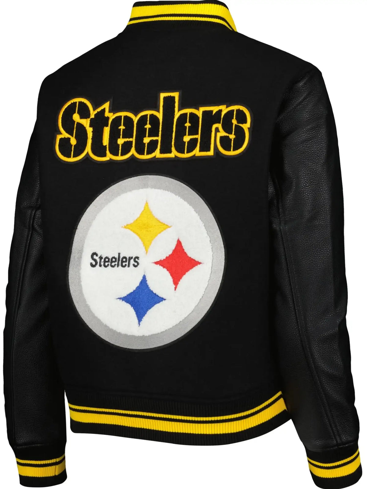 Pittsburgh Steelers Classic Rib Wool & Leather Varsity Jacket