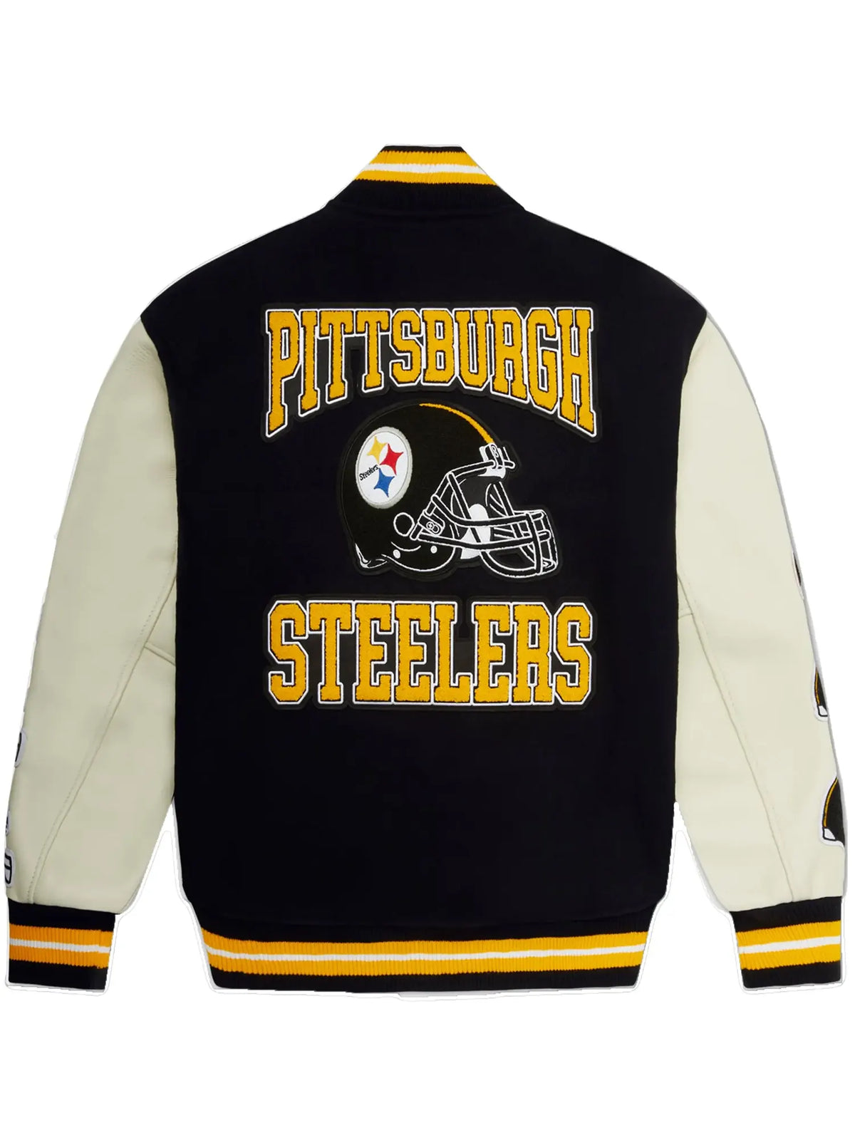 Pittsburgh Steelers NFL x OVO Wool & Leather Varsity Jacket