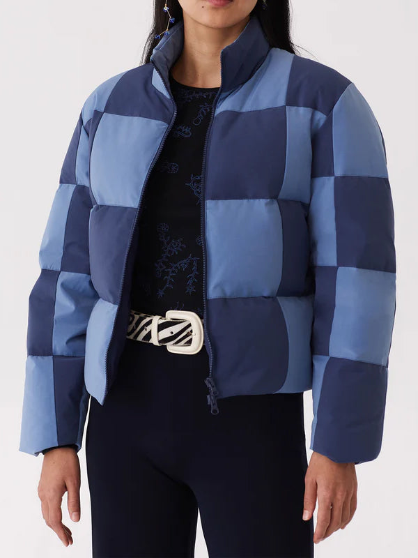 Paloma Checkered Patch Puffer Jacket