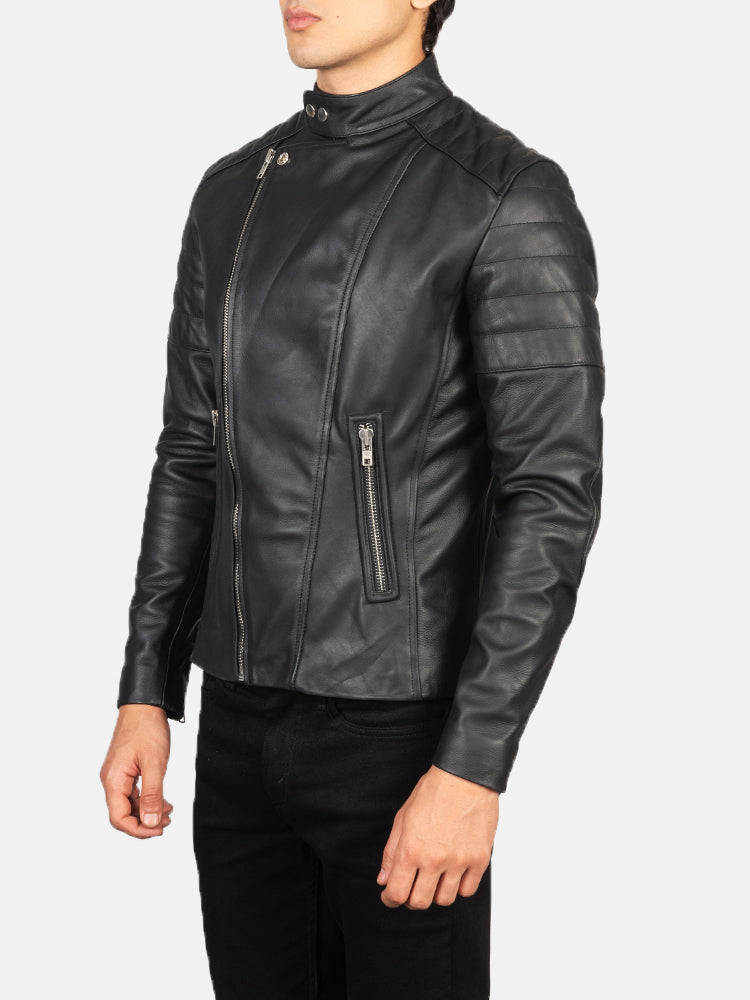 Faisore Leather Biker Jacket