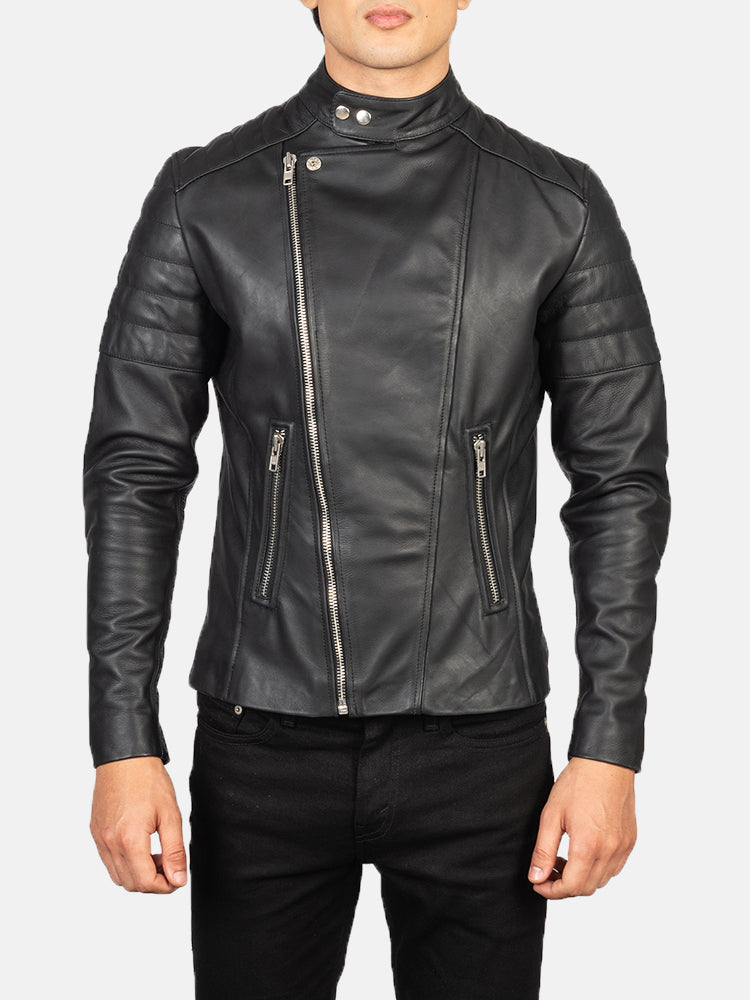 Faisore Leather Biker Jacket