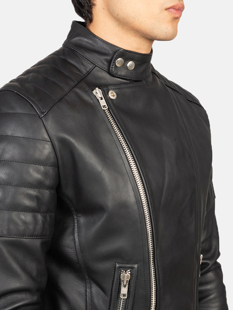 Faisore Leather Biker Jacket