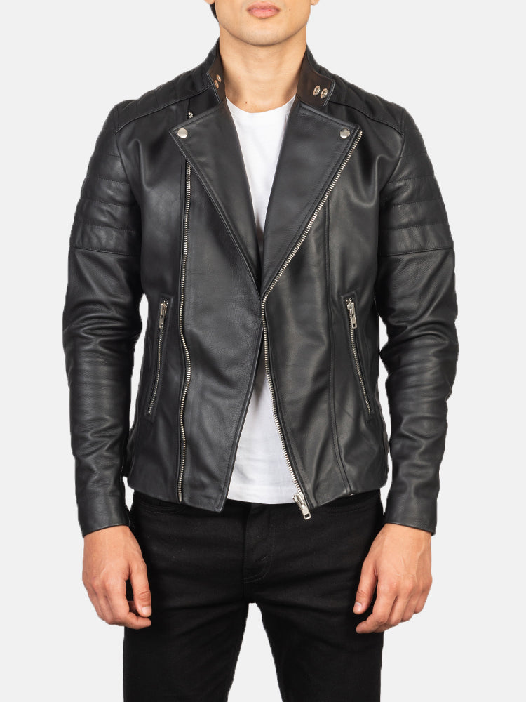 Faisore Leather Biker Jacket