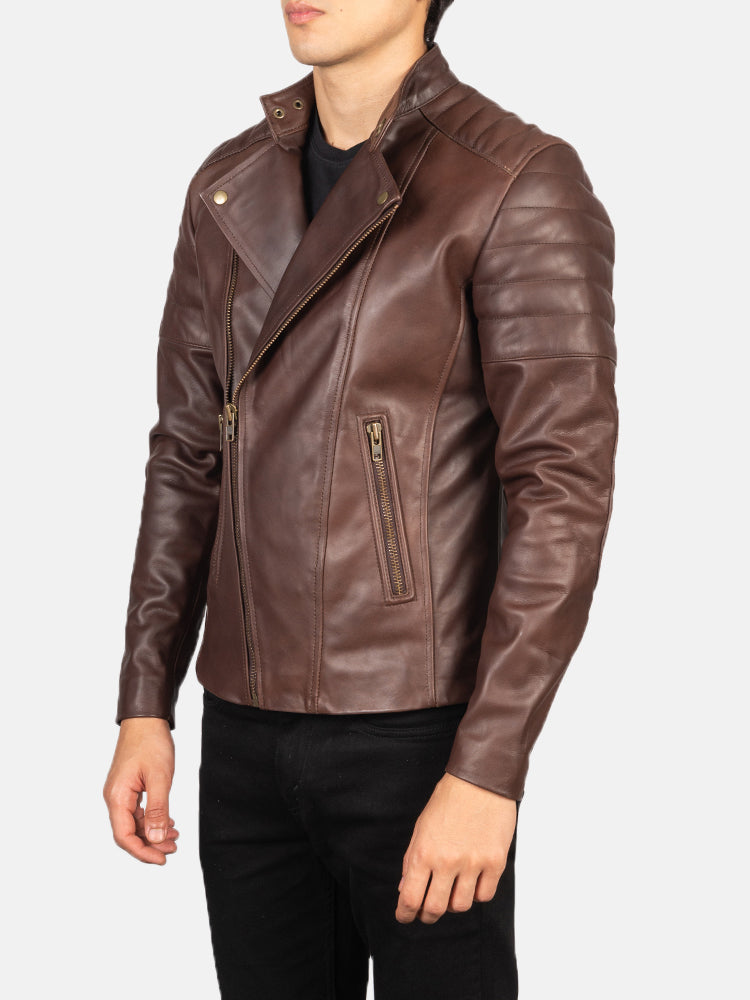 Faisore Leather Biker Jacket