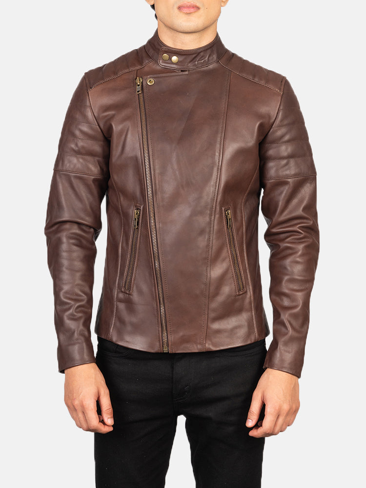 Faisore Leather Biker Jacket