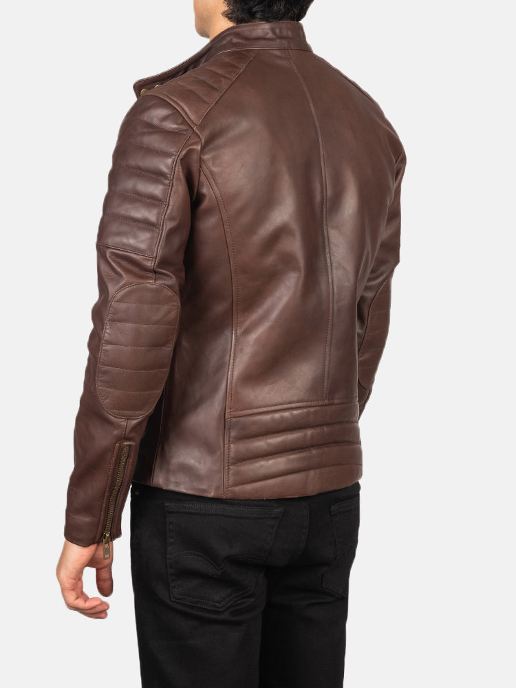 Faisore Leather Biker Jacket