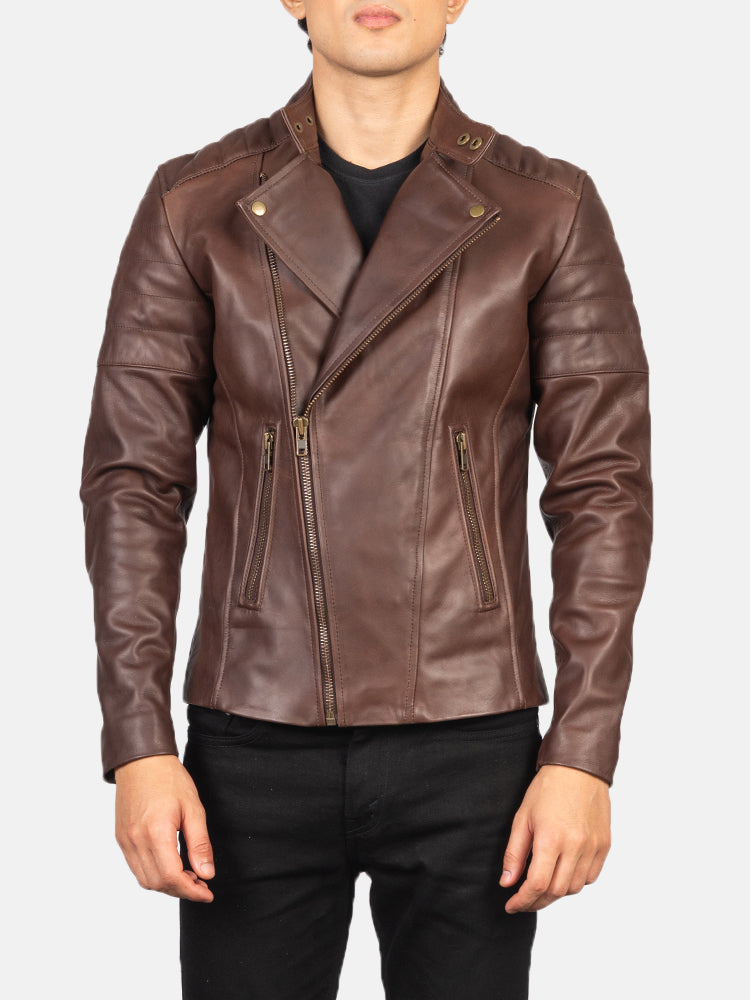 Faisore Leather Biker Jacket