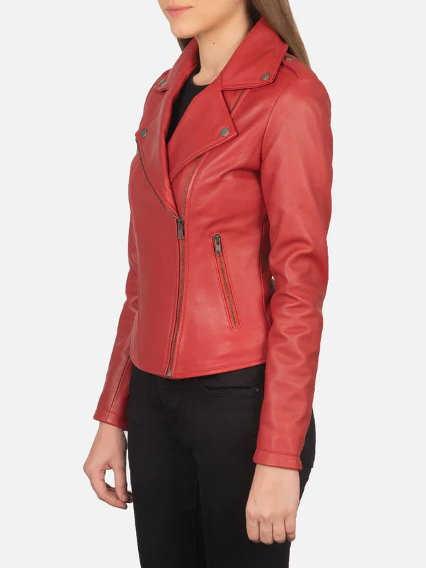 Flashback Red Biker Jacket