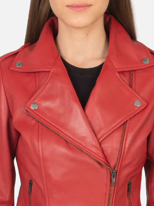 Flashback Red Biker Jacket