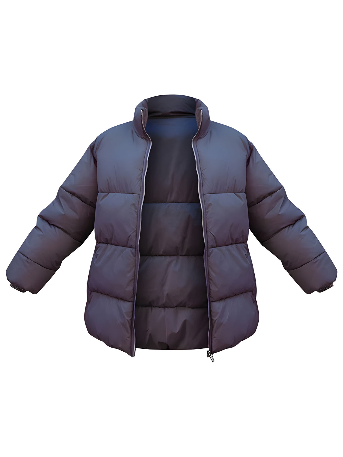 Soft Touch Nylon Padded Panel Longline Puffer